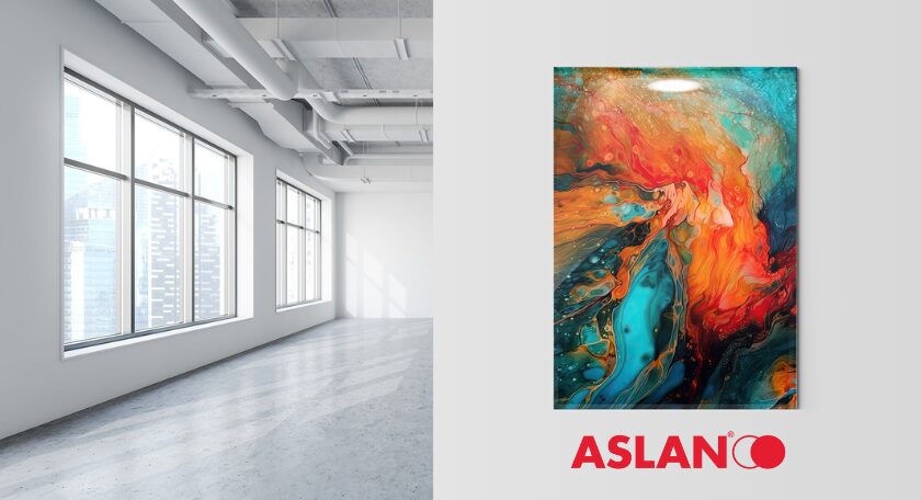 Aslan GalleryLAM SL 98 is een ultra-glanzend laminaat op basis van een 125 µm dikke polyesterfilm. Het geeft prints en panelen een indrukwekkende, glasachtige uitstraling.