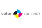 Het logo van Color Concepts in de beginjaren.