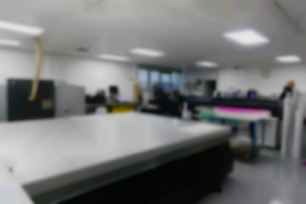 De productieruimte met onder ander de Canon Arizona en de Canon Colorado. 